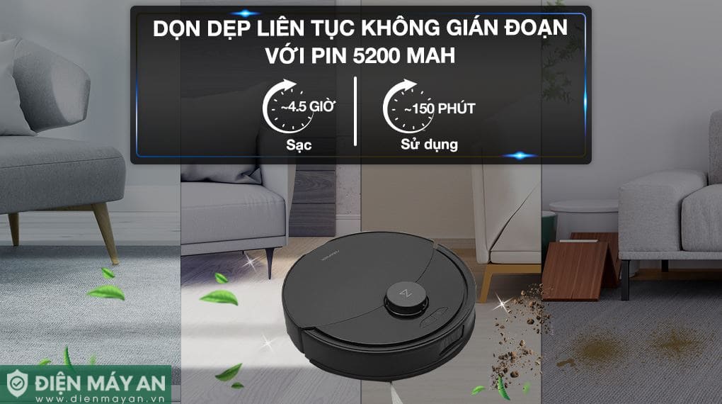 Robot hút bụi lau nhà Roborock Q10PF (Plus) - Đen